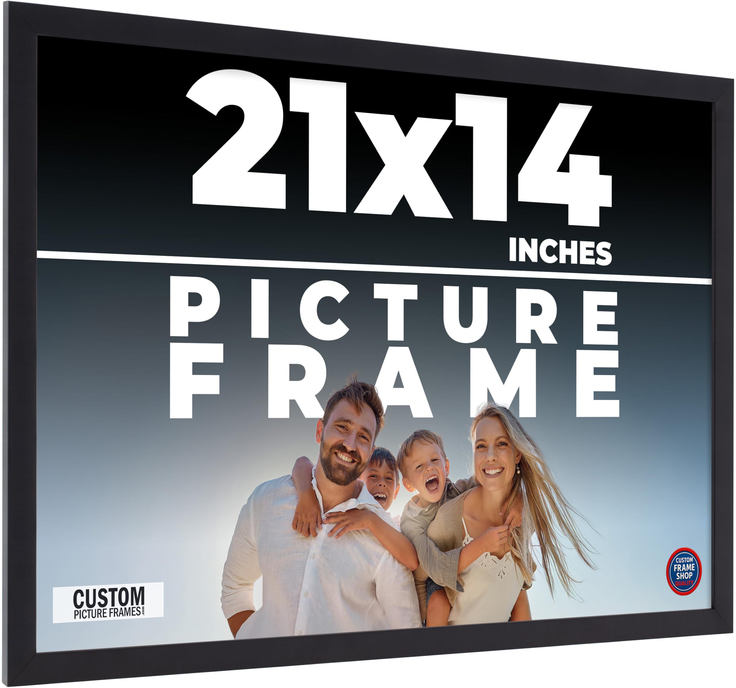 Amazon.com - 21x14 Frame Black Real Wood Picture Frame Width 0.75